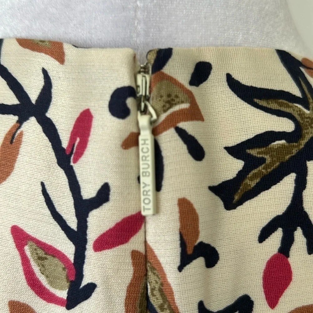Tory Burch, 100 % silk Esmeralda floral vine dress garden party shower size 8‌
